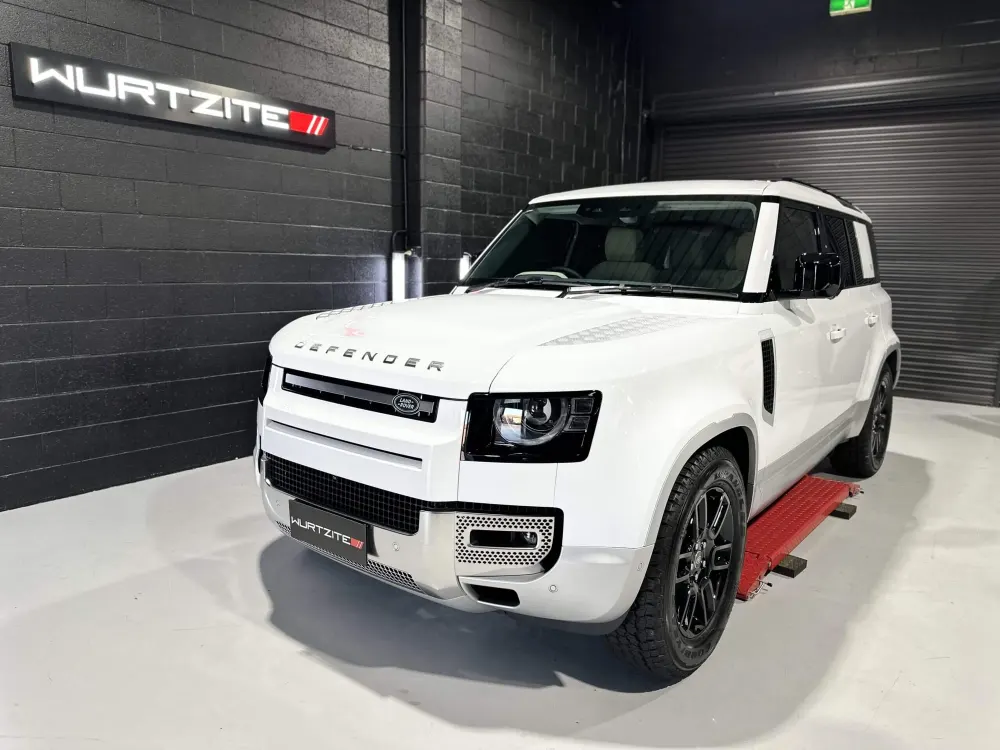 Land Rover Defender inside the Ceramicar workshop at Windsor Gardens Adelaide