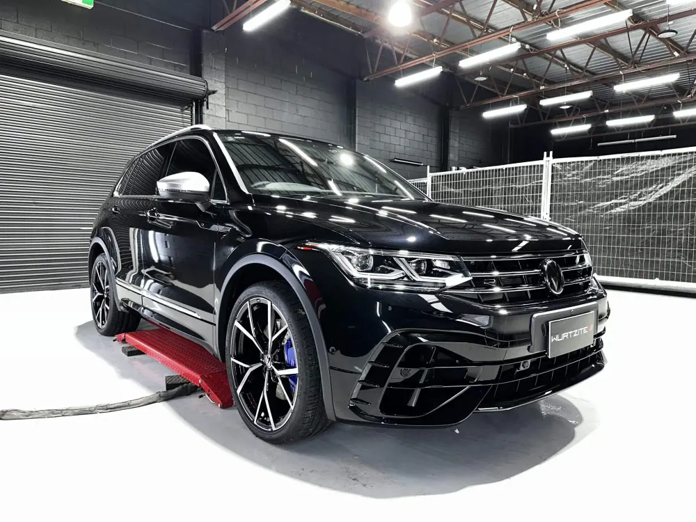 Black Volkswagen Tiguan R after paint correction and protection at Ceramicar Adelaide